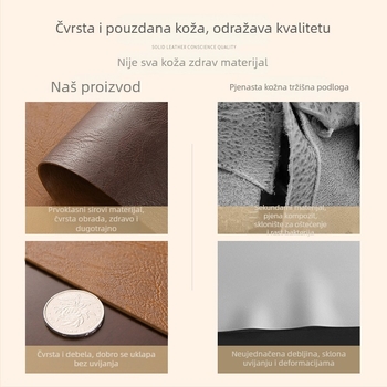 Kožna podloga za stol, pravokutna podloga za miš, vodootporna, protiv klizanja, otporna na habanje, otporna na ulja