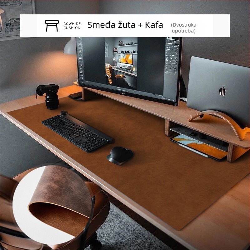 Kožna podloga za stol, pravokutna podloga za miš, vodootporna, protiv klizanja, otporna na habanje, otporna na ulja