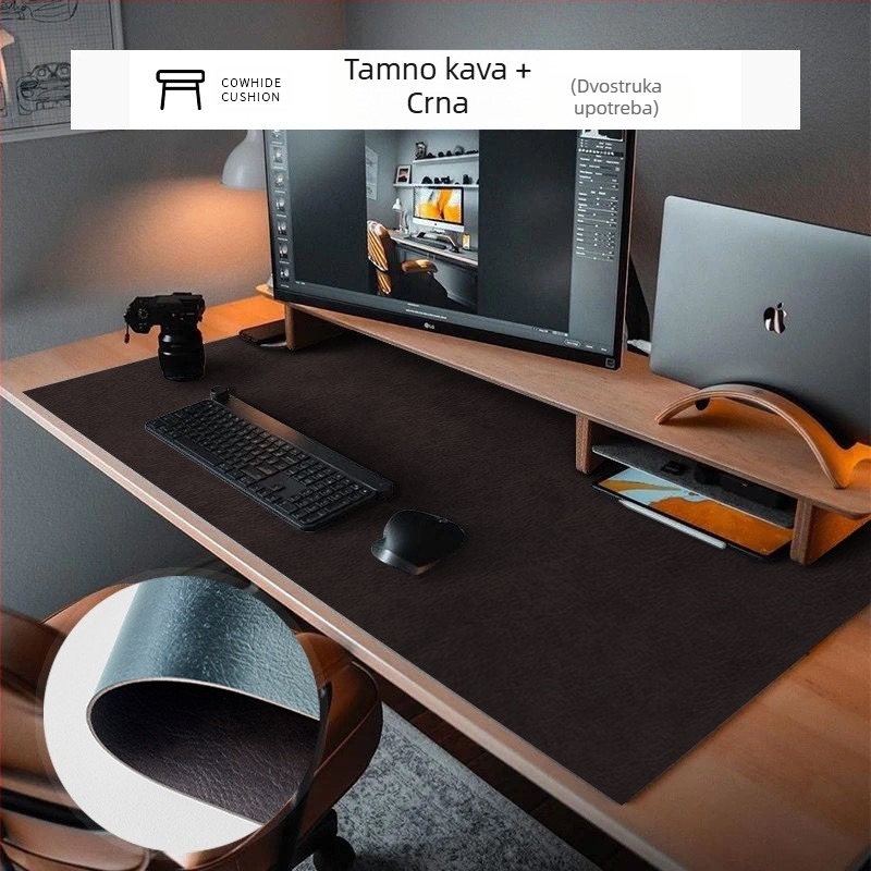 Kožna podloga za stol, pravokutna podloga za miš, vodootporna, protiv klizanja, otporna na habanje, otporna na ulja