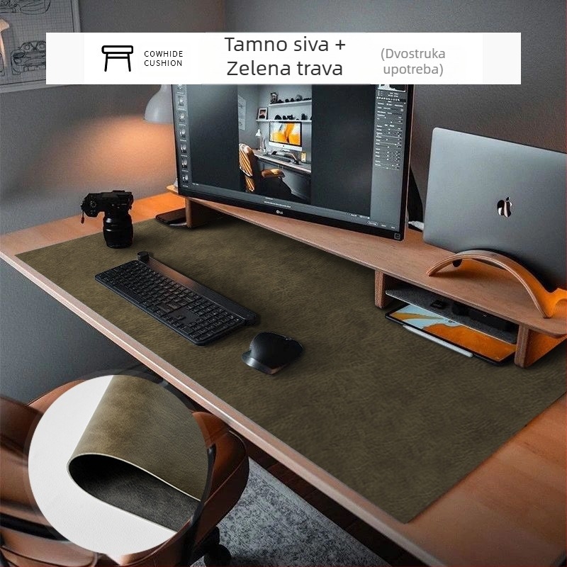 Kožna podloga za stol, pravokutna podloga za miš, vodootporna, protiv klizanja, otporna na habanje, otporna na ulja