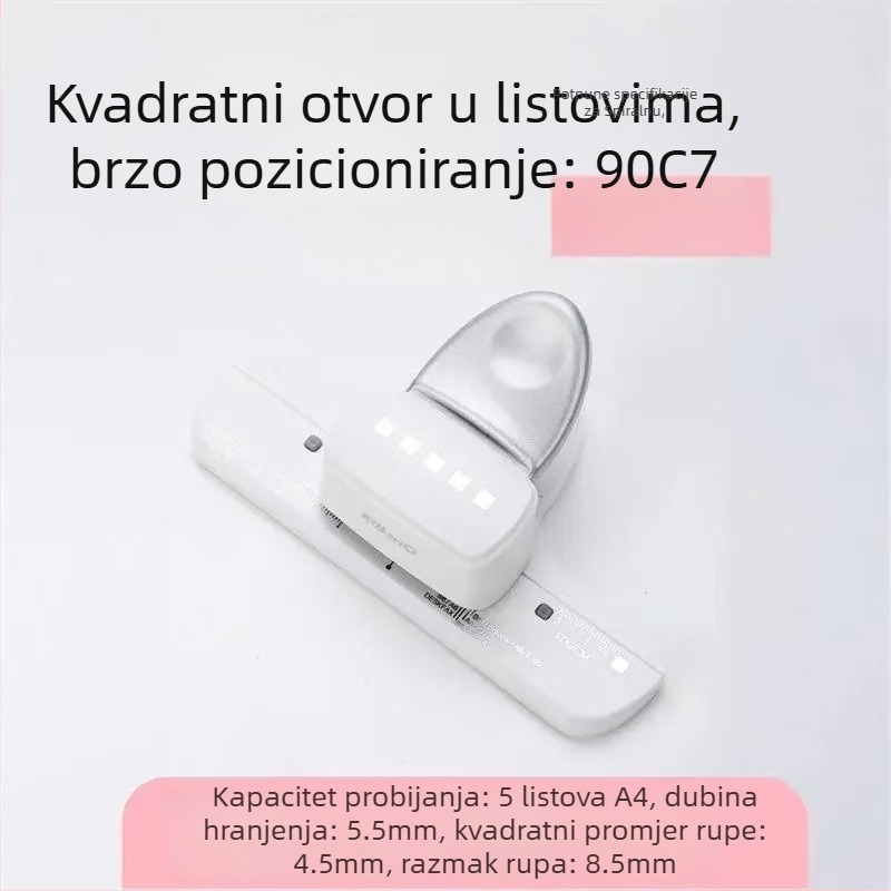 Ručni perforator za bilježnice s 3 rupama, 4 mm rupa, model 9027, Kw-trio/Kedeyou