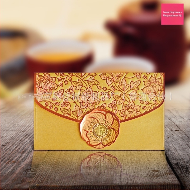 Novčana omotnica u stilu novčanika, brend Happy, posebni papir, otisak logotipa, za proljetni festival