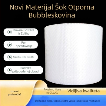Dvostrano proziran balon film za pakiranje; Materijal PE; Debeli dvostrani film; Uključuje balon vrećicu; Bez logotipa