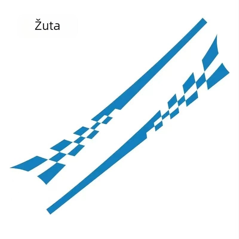 Naljepnica za karoseriju automobila sa kvadratnim uzorkom, montaža ljepilom, mogućnost prilagodbe