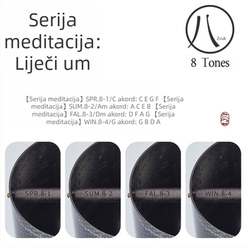 Metalni zvončići za vjetar, 9 tonova, akord četiri godišnja doba, ljekoviti tonovi, retro japanski dizajn, vanjski visi ukras, poklon