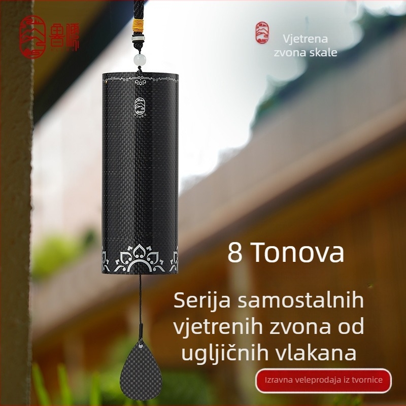 Metalni zvončići za vjetar, 9 tonova, akord četiri godišnja doba, ljekoviti tonovi, retro japanski dizajn, vanjski visi ukras, poklon