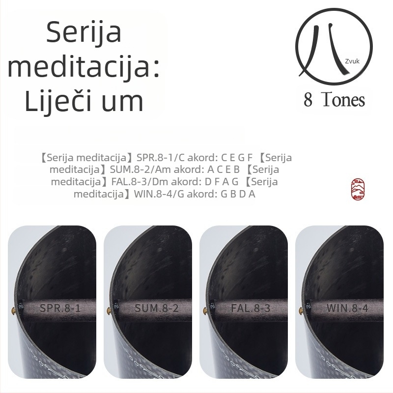 Metalni zvončići za vjetar, 9 tonova, akord četiri godišnja doba, ljekoviti tonovi, retro japanski dizajn, vanjski visi ukras, poklon