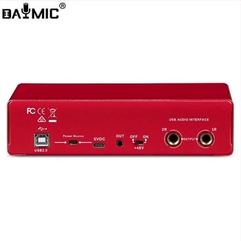 Vanjska profesionalna USB zvučna kartica – bez upravljačkih programa, za live snimanje i karaoke, podešavanje zvuka (Model MD22; Napajanje: 0; Uvedeno: 2022)