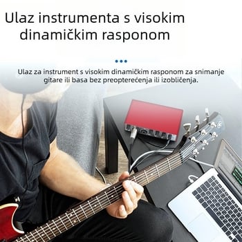 Vanjska profesionalna USB zvučna kartica – bez upravljačkih programa, za live snimanje i karaoke, podešavanje zvuka (Model MD22; Napajanje: 0; Uvedeno: 2022)