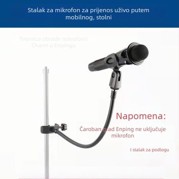360° rotirajući držač za mikrofon za stolnu upotrebu – univerzalni klip držač za konferencije i prijenos uživo