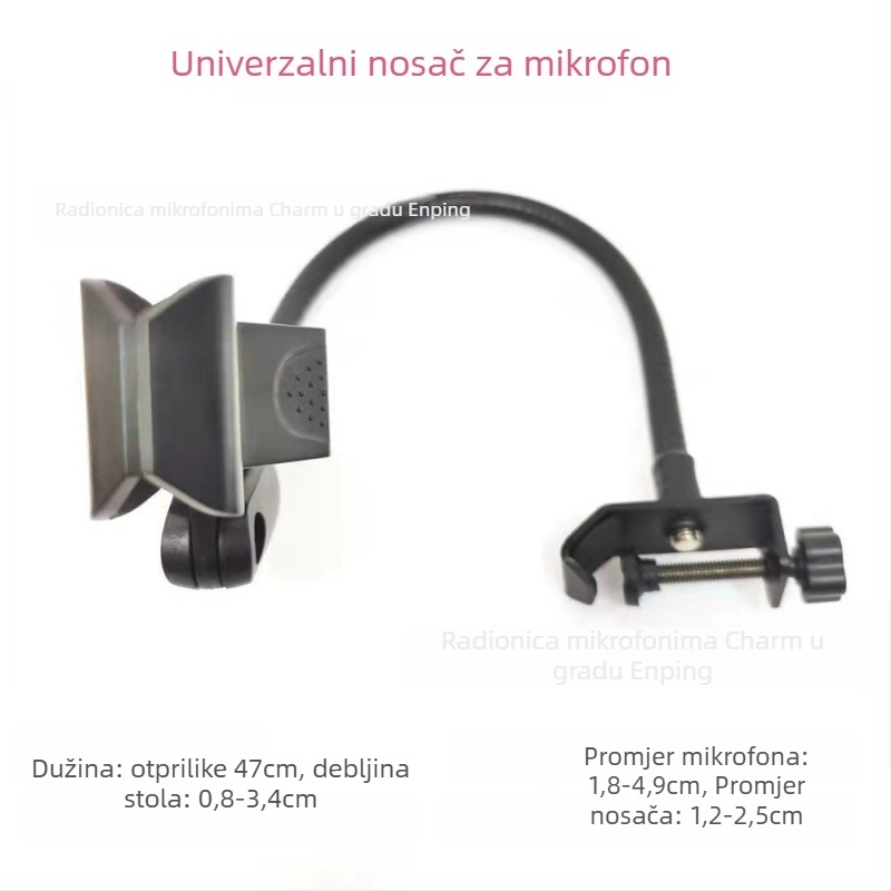 360° rotirajući držač za mikrofon za stolnu upotrebu – univerzalni klip držač za konferencije i prijenos uživo
