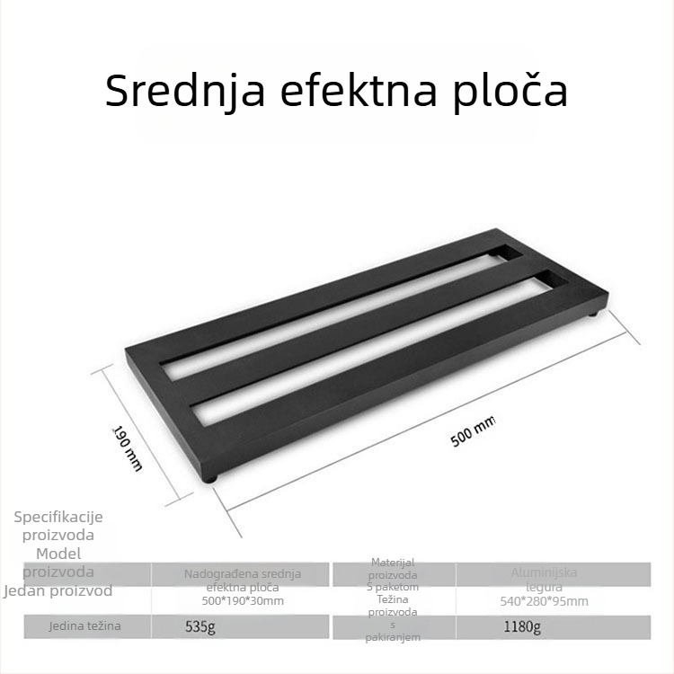 Izuzetno lagani pedalboard za električnu gitaru s Velcro držačem i torbom za pohranu