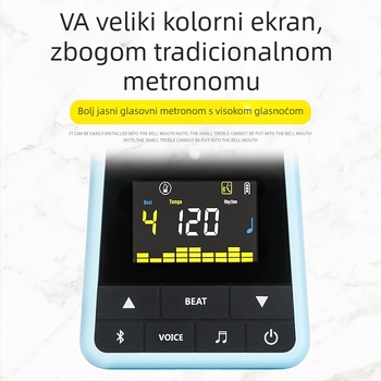 Anoma AM-718 metronomski zvučnik za klavir i gitaru, Bluetooth punjiv, glasovne poruke, idealno za glazbene ispite