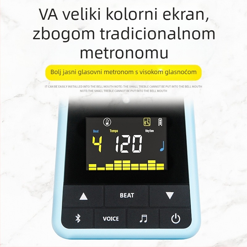 Anoma AM-718 metronomski zvučnik za klavir i gitaru, Bluetooth punjiv, glasovne poruke, idealno za glazbene ispite