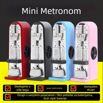Mehanički metronom za pijanističke ispite, kompaktan i precizan mini metronom, univerzalni mjerač ritma za gitaru, violinu i Guzheng — GLEAM