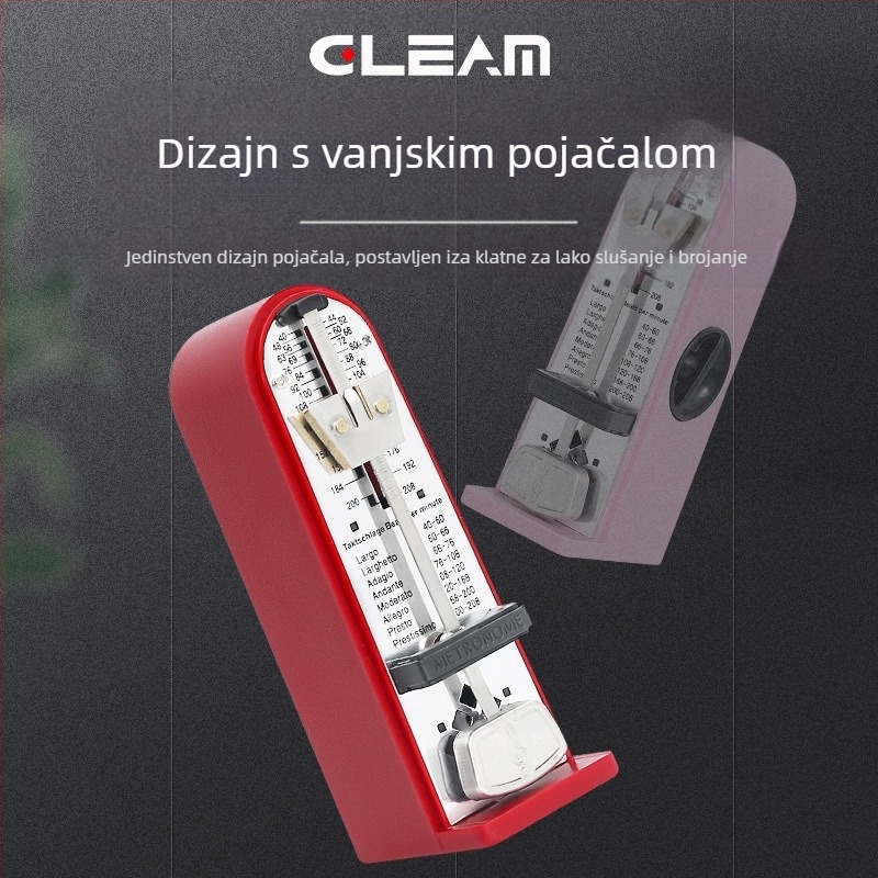 Mehanički metronom za pijanističke ispite, kompaktan i precizan mini metronom, univerzalni mjerač ritma za gitaru, violinu i Guzheng — GLEAM
