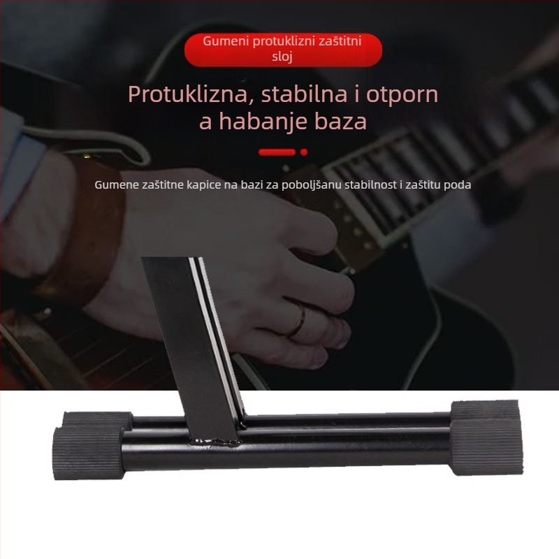 Uspravni stalak za gitaru – kompatibilan s akustičnim, narodnim, električnim gitarama, basom i lutnjom – Remembering Ming