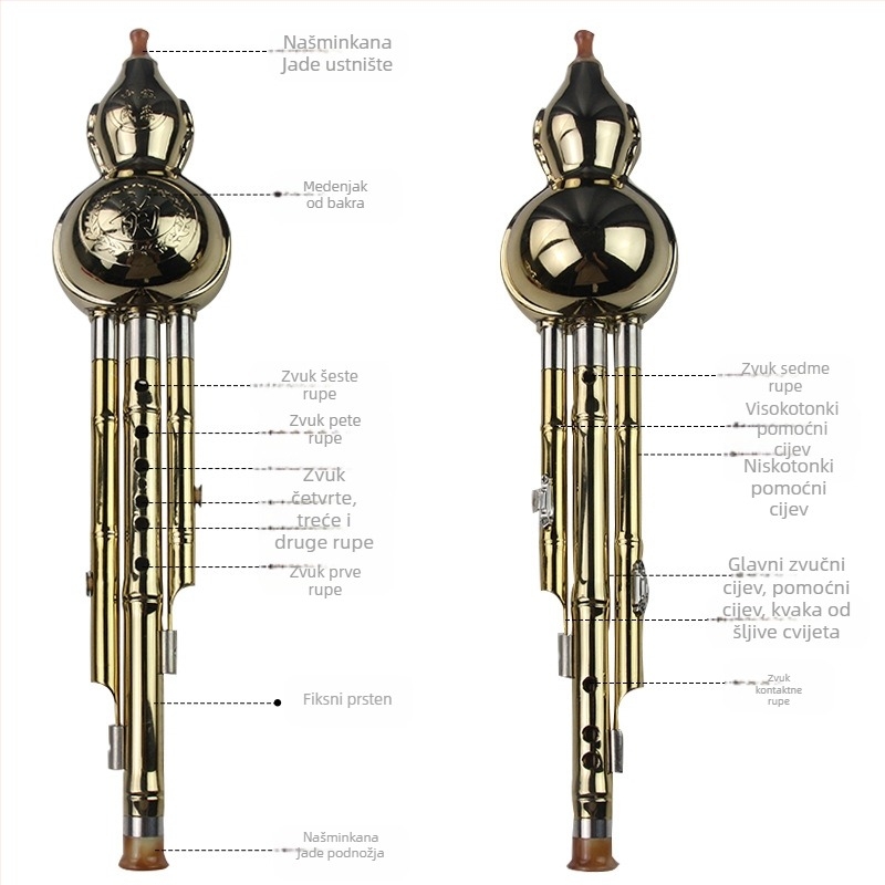 Hulusi - marka Good luck - materijal: Drugo - pakiranje oko 45 cm - prikladno za glazbeni instrument