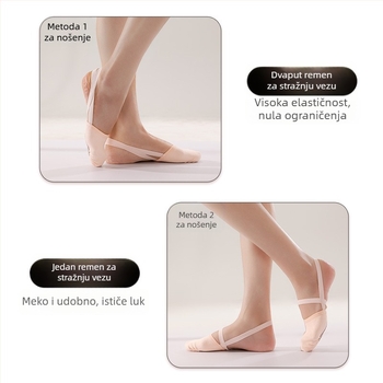 Iron Arrow Odrasle plesne cipele - s mekanom potplatom, prozračne i lagane, potplata od govedje kože, gornji dio od pamuka, za balet i moderni ples