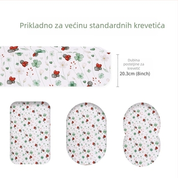 Dječji prilagođeni plaht za krevet, 100% poliester, motivi biljaka i životinja, reaktivno tiskanje, periva tkanina