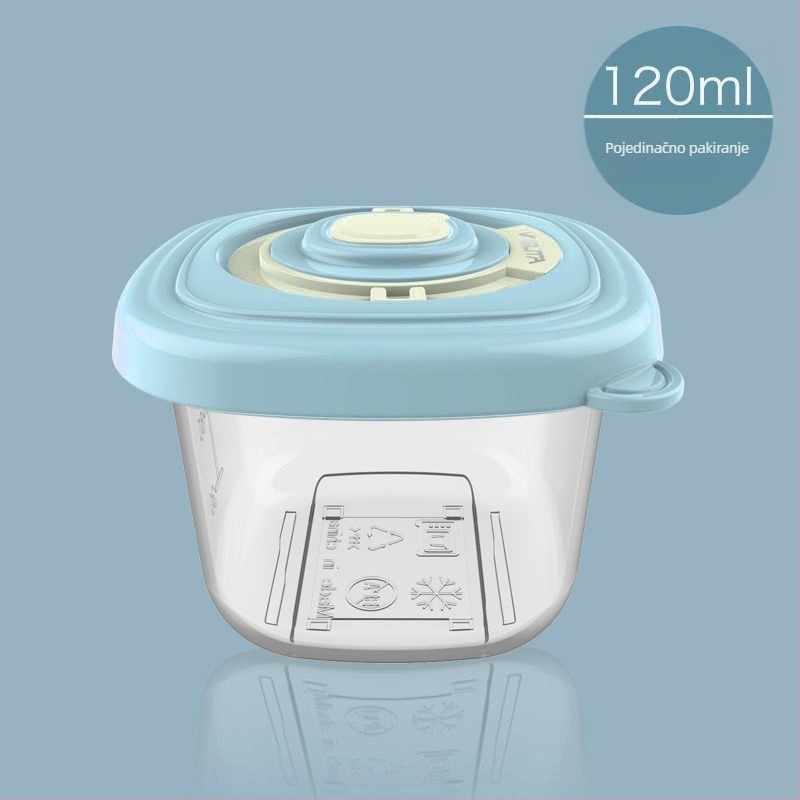 MISUTA Chrono vremenski kutija za dopunsku hranu – 6 kom, PP set posuđa s odjeljcima, za bebe starije od 3 mjeseca