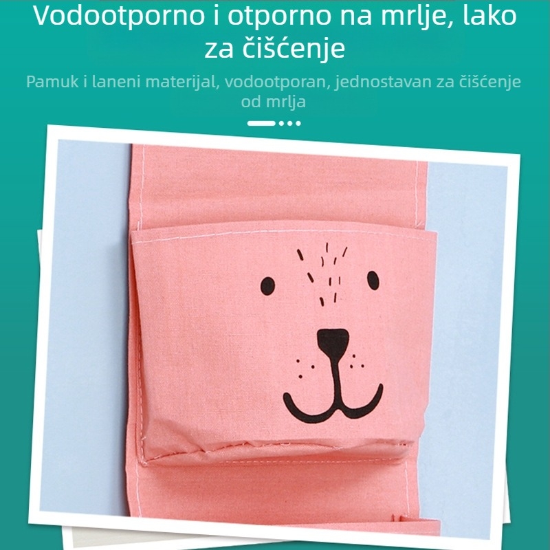 Zidna torba za pohranu uz krevet, platno (8 Amine), vodootporna, studentski dom
