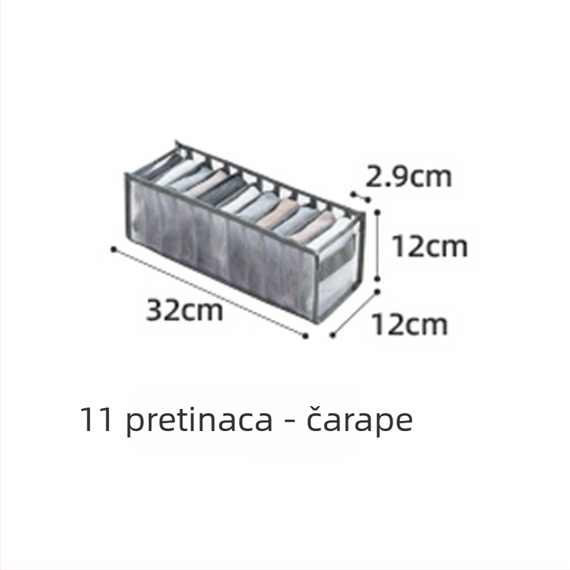 Kocka za odlaganje s mrežicom – najlon + mreža, model Mesh storage, višenamjenski organizator za donje rublje i dodatke