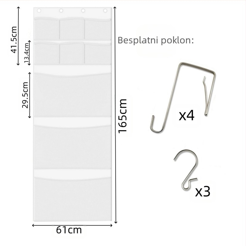 Zhen Hao A012 Torba za pohranu igračaka sa 9 pretinaca, zidna, od Oxford platna i mrežaste tkanine, za plišane lutke