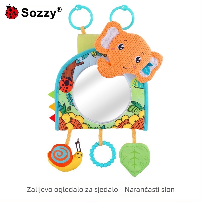 Plišana viseća igračka za stražnje ogledalo automobila za bebe (0–3 godine) – umirujuća igračka