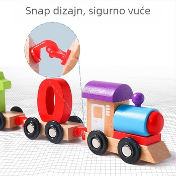 Dječji drveni blokovi za vlak, uzrast 4-6 godina, 0-38 komada