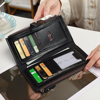 PU kožna ženska novčanik, bi-fold, urbani minimalistički stil, jednobojni uzorak, model XC113-1, brend Yee Ya Poem