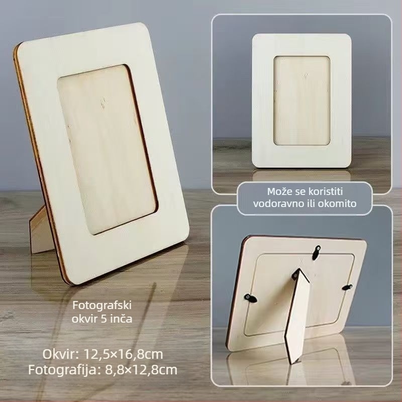 Drvena foto rama, moderni minimalistički stil, marka Yafui.