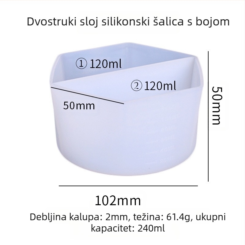 Silicone posuda za miješanje pigmenata za smolu - neobičnog oblika, DIY gel alat
