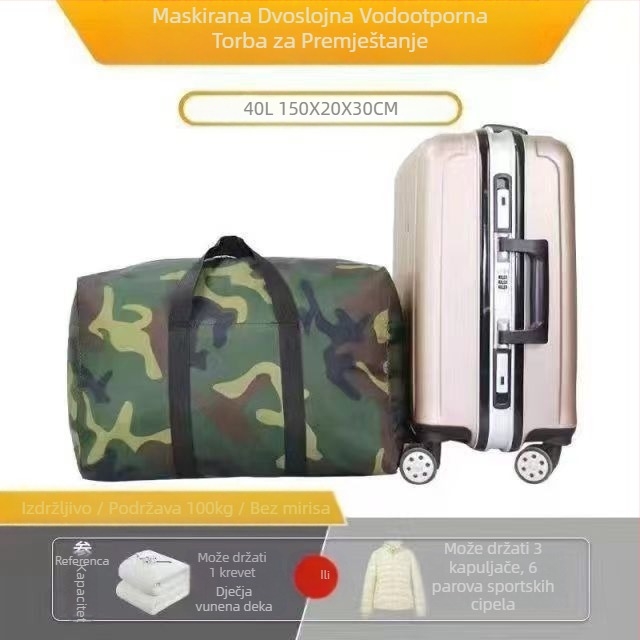 Torba za skladištenje jorgana i odjeće, vodootporna, ojačana, bez mirisa, dvostruka, prilagodljiva