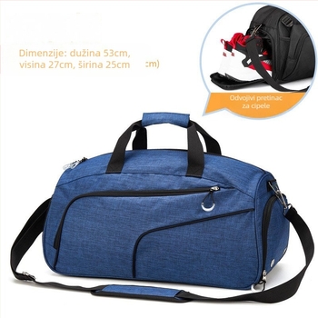 Muška sklopiva putna torba 20-35L, poliester, vodootporna, suho-mokro odjeljak, izuzetno lagana