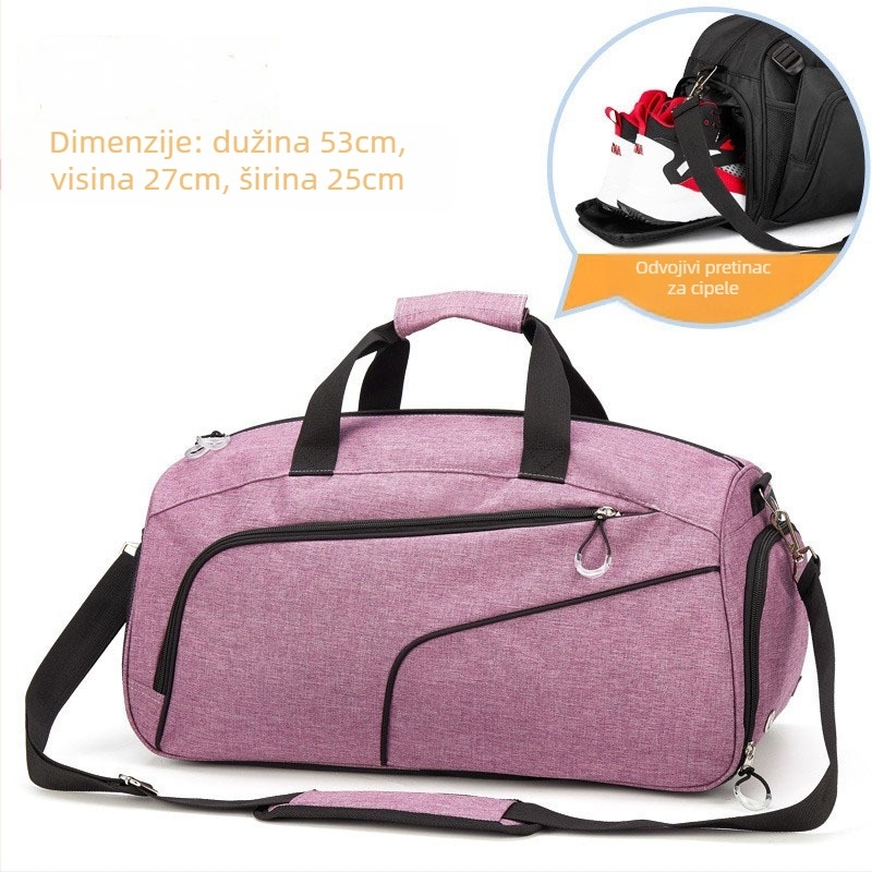 Muška sklopiva putna torba 20-35L, poliester, vodootporna, suho-mokro odjeljak, izuzetno lagana