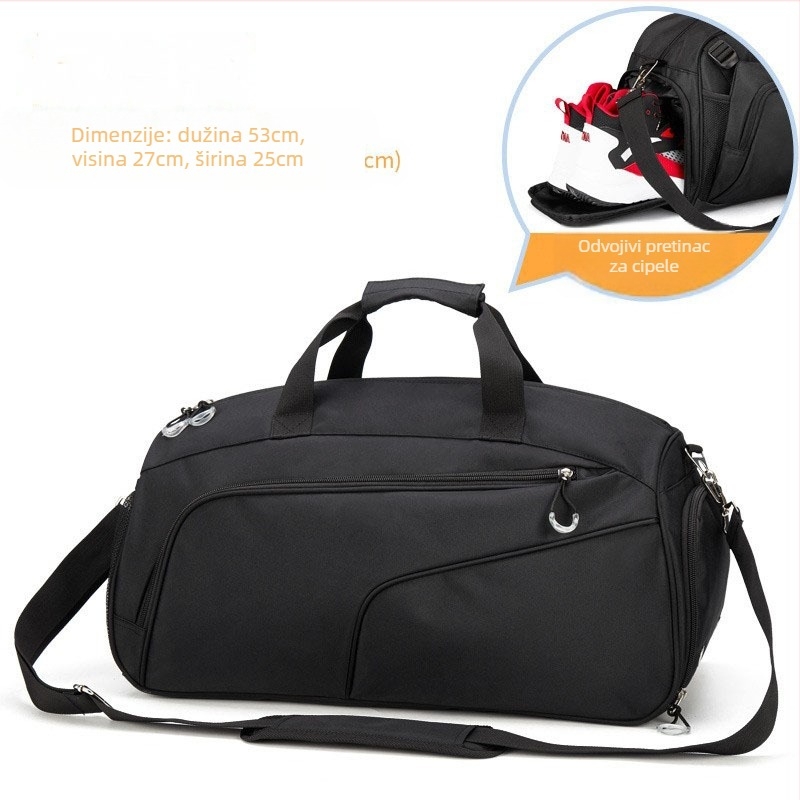 Muška sklopiva putna torba 20-35L, poliester, vodootporna, suho-mokro odjeljak, izuzetno lagana