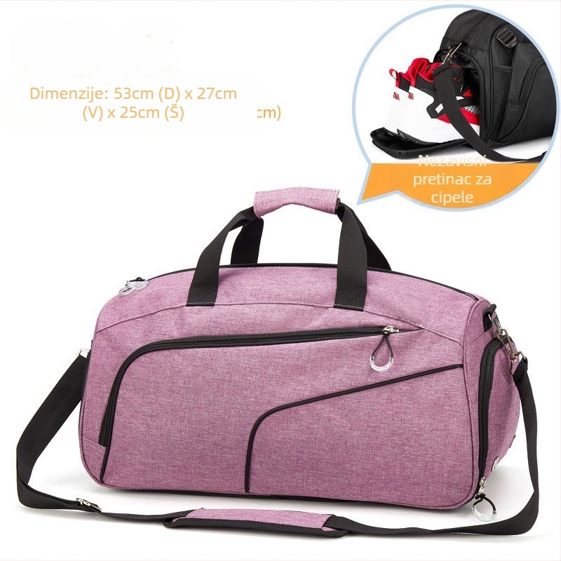 Muška sklopiva putna torba 20-35L, poliester, vodootporna, suho-mokro odjeljak, izuzetno lagana