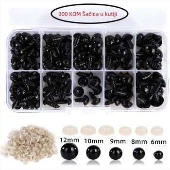 Plastične sigurnosne oči s podloškom za plišane medvjediće, lutke i životinjske rukotvorine