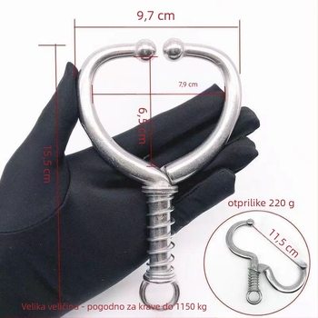 Nosna kopča za krave — opružni nosni prsten, alat za vuču, nosne kliješta