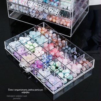Kutija za pohranjivanje koralja s ladicama – višestruki pretinci, plastična konstrukcija, ambalaža za nakit