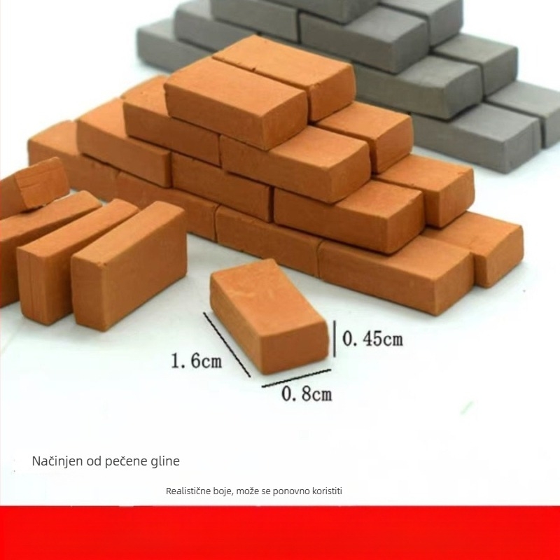 Keramički građevinski blokovi za arhitektonski model, DIY mini krajolik, sastavljeni