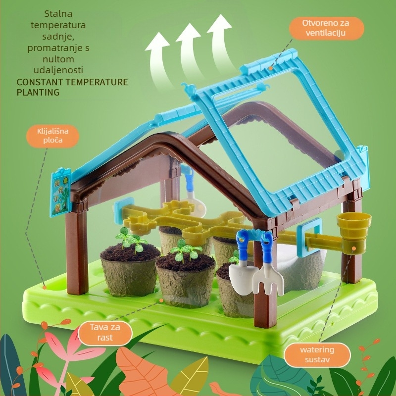 DIY komplet za praćenje rasta biljaka - Plastika, Višenamjenski, Bez električne energije, za djecu 4–6 godina