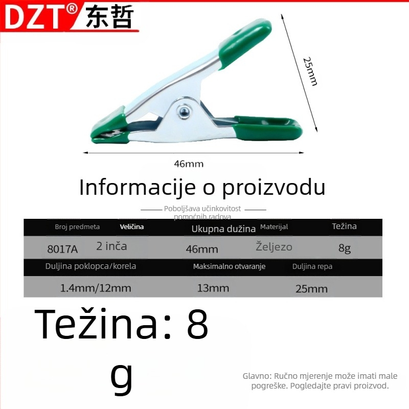Klip za fotografiju i stolarstvo — brend Mei Fang — tip: klip; primjena: 1; specifikacije: metalni klip
