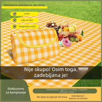 Podmetač za piknik protiv vlage, prijenosna vodootporna podloga za kampiranje na otvorenom, debela od netkanog materijala, veličina 1.5 × 2 m, težina 400 g