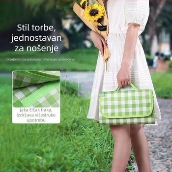 Podmetač za piknik protiv vlage, prijenosna vodootporna podloga za kampiranje na otvorenom, debela od netkanog materijala, veličina 1.5 × 2 m, težina 400 g