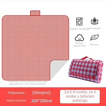 Podmetač za piknik protiv vlage, prijenosna vodootporna podloga za kampiranje na otvorenom, debela od netkanog materijala, veličina 1.5 × 2 m, težina 400 g