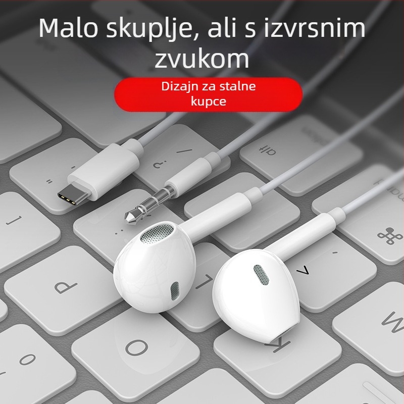 In-ear žične slušalice s basom i mikrofonom, model 20160517, duljina kabela 120 cm