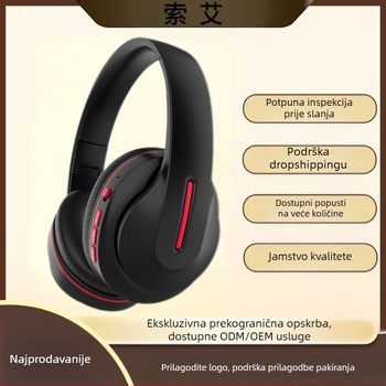 Soai Bluetooth slušalica s redukcijom buke, domet 10 m, Bluetooth 5.0, na glavi, binauralni stereo