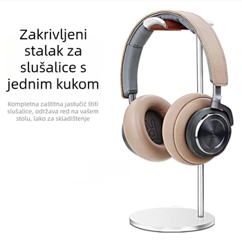 Držač za slušalice od aluminijske legure za stolno računalo – univerzalni stalak za slušalice i metalna polica za pohranu